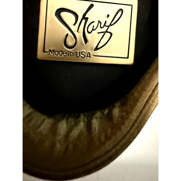 Sharif Made in USA Olive Satin Green & Brown Tassel  Bag Crossbody Purse long - Picture 8 of 10